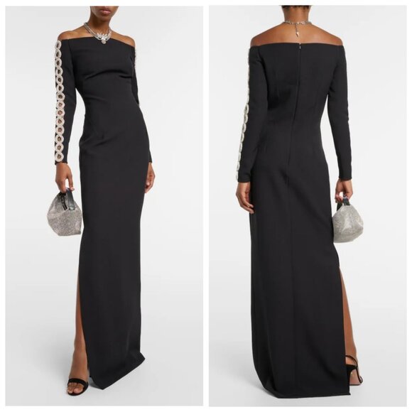 Safiyaa - Maimie embellished crepe gown